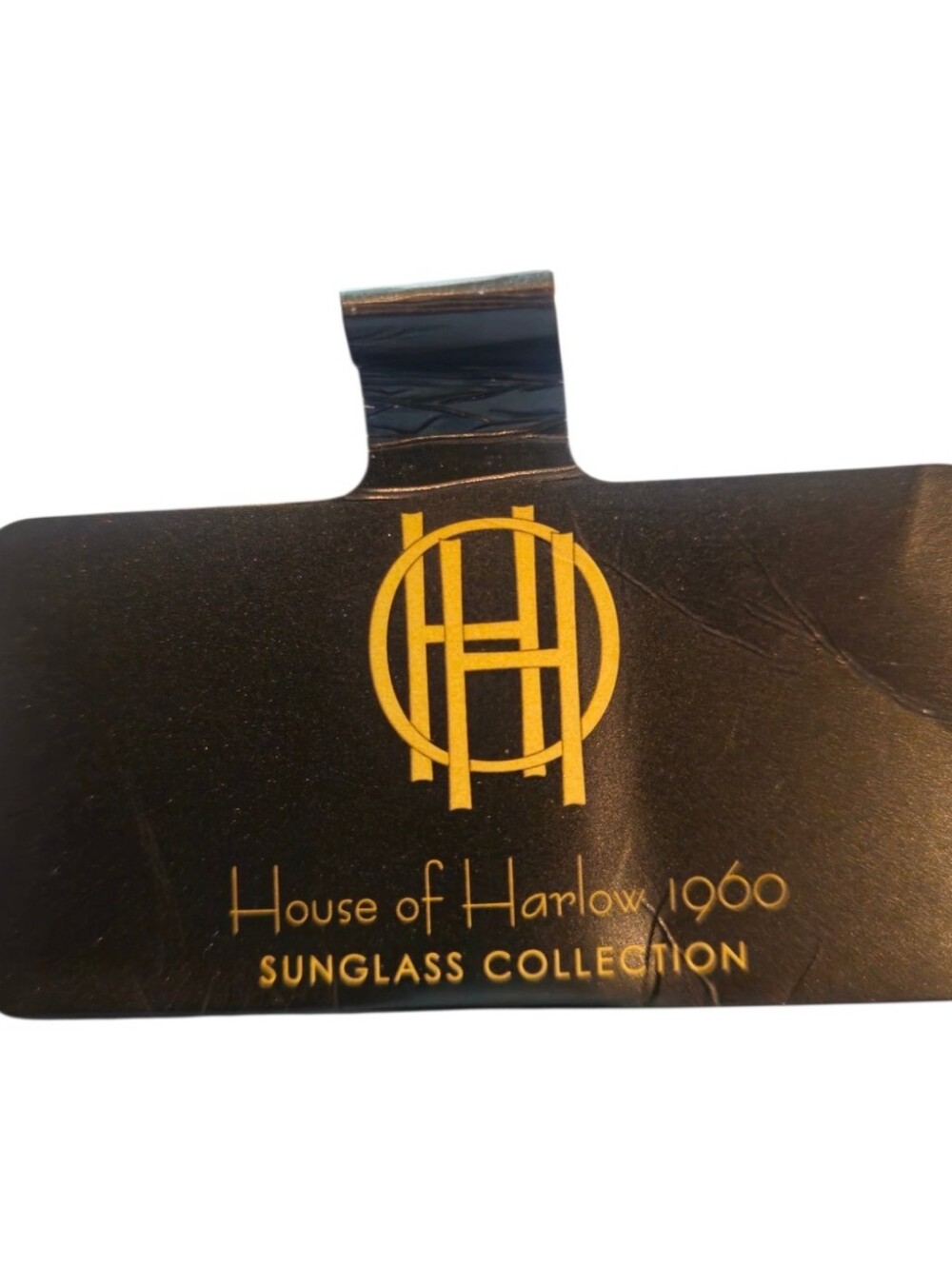 House of Harlow 1960 Oval Aviator Sunglasses Gold Black Retro Y2K UV Protection - Picture 3 of 7